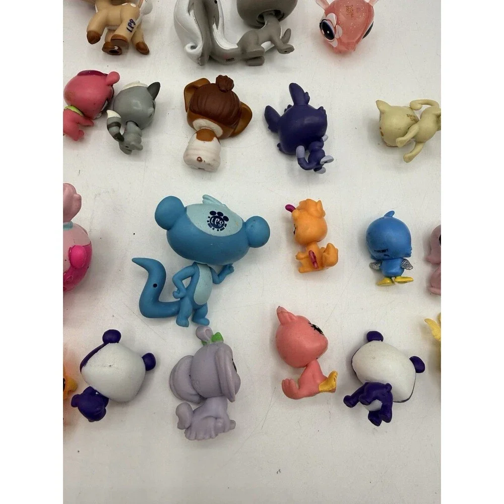 Lot Of 27 Littlest Pet Shop Figures : Mini + Large - Monkey Cat Fish Bird Dog +